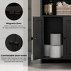 Homhedy Small Bathroom Storage Cabinet, Freestanding Toilet Paper Storage with