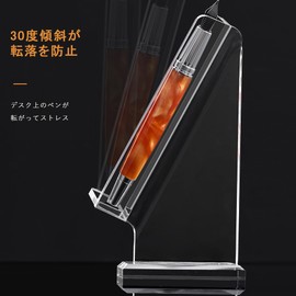SANRUI アクリル ペンライトスタンド（8mm厚ベース・30度傾斜）ペンスタンド クリアペン立て多機能ディスプレイ 1本