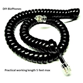 DIY-BizPhones-Panasonic-T7000 Lot of 10 Black 9Ft Handset Cord for Panasonic KX T7000 Series Phone T7020 T7030