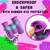 Kids Binoculars 8x21 Purple- Girls Age 3-12, Shock Proof Compact
