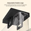 Wealone Black Couch Arm Tray with 2 Rotatable Tray, Adjustable