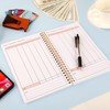 Bill Payment Tracker Notebook with Spiral Binding and Back Pocket