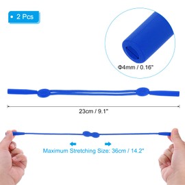 PATIKIL 23-36cm Adjustable Glasses Strap for Men Women, 2 Pcs No Tail Eyewear Retainer Glasses Sunglasses Strap for Indoor Outdoor Activities, Blue