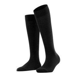 FALKE Women Knee Socks Family, 94% Cotton, 1 Pair, Black (Black 3009), Size: 39-42
