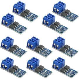 RUIZHI 10pcs DC 5V-36V 15A (Max 30A) 400W Dual High Power MOSFET Trigger Switch Drive Module Electronic Switch Control Board 0-20KHz Lamp Brightness Control Motor Speed Control
