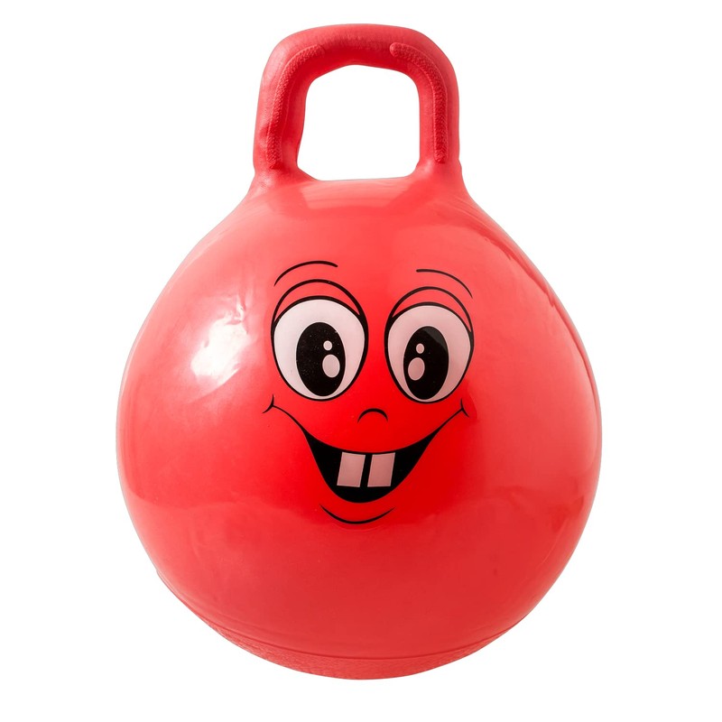 Idena 40093 Jumping Ball Happy Face, 45-50 cm, Red