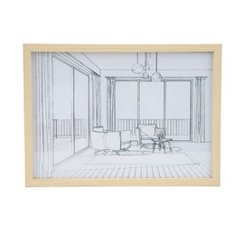 Light Up Painting 3 Color Lighting Adjustable Brightness Decorative USB Powered LED Glowing Painting Frame for Living Room Bedroom 21x29.7cm/8.2x11.7in