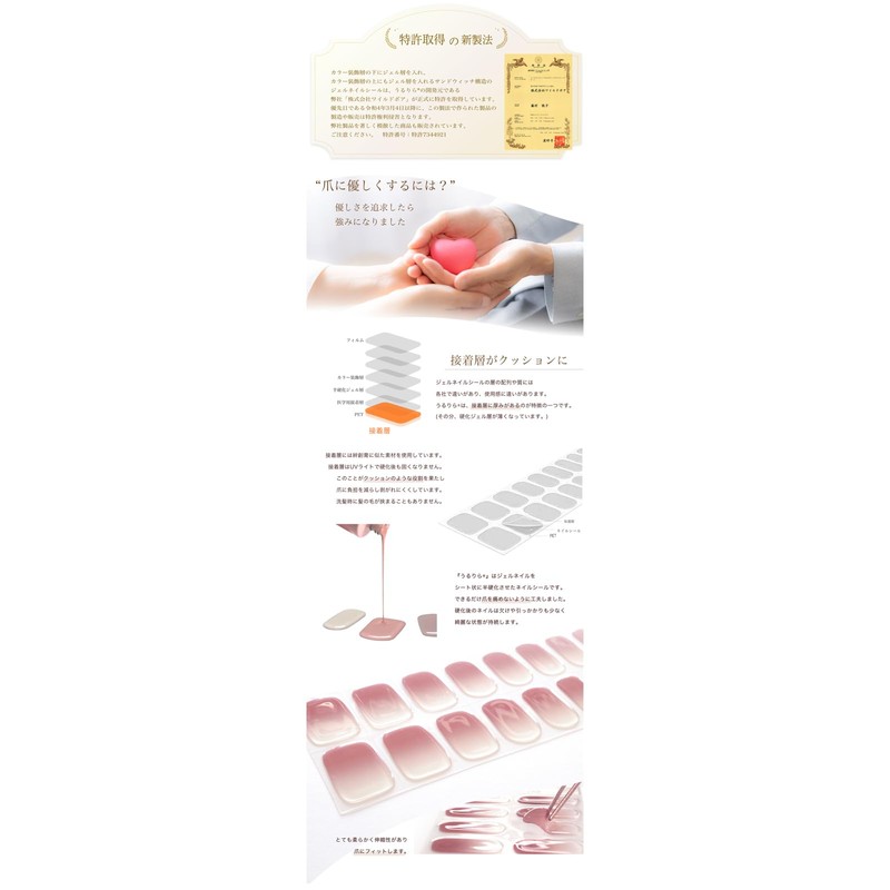 Ururila Gel Nail Seal, Nail Seal, Curing Type, Just Stick,