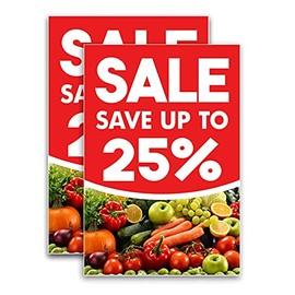 Special Offer On Groceries (24" X 36") Vinyl Decal Only (Pack of 2)