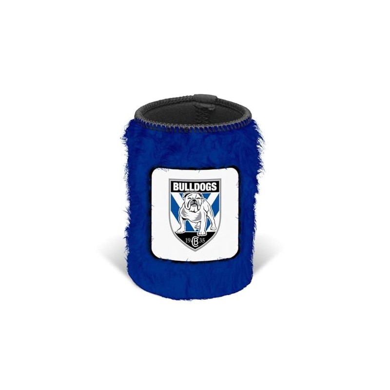 Canterbury Bulldogs NRL Rugby League Fluffy Can Cooler Stubby Holder