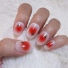 Tomato Cheek Handmade Nail Tips - Petit Square / 토마토