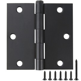 30 Pack Black Door Hinges 3.5 inch Square Corner Matte Black Hinges for Doors 3 1/2" Interior Door Hinges Black Door Hardware Hinges Storm Hallway Shed Entry Patio Indoor Internal 3.5 Inch Door Hinge