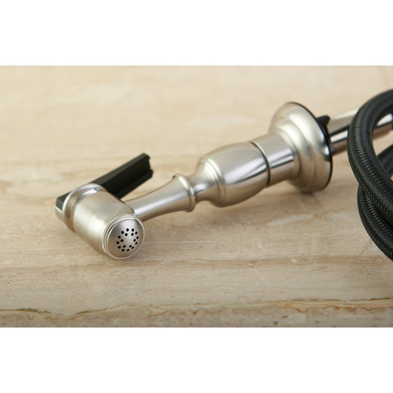 Kingston Brass Gourmetier KBSPR8 Kitchen Faucet Sprayer with Hose, Brushed