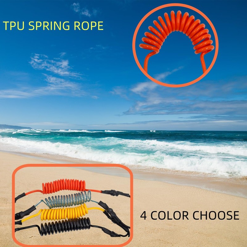 HerFarCai Surfboard Leash, Straight Surf Board Leg Rope with Wrist/Ankle