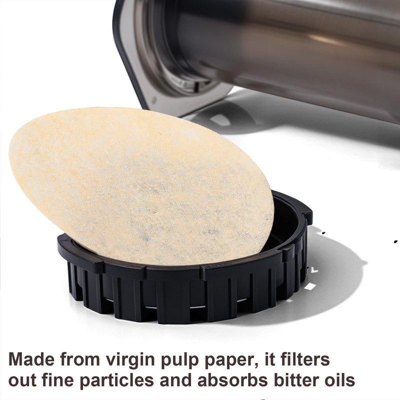 600pcs XL Replacement Coffee Filter Paper, Natural Round Coffee Filter