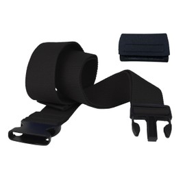 Homymusy 60 Inch Adjustable Gait Belts for Seniors - Comfortable Buckle Protect Cover Keep Belt Buckle Reaching The Waist,Supports up to 350 lbs(Black, 60INCH Quick Release Buckle)