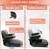 TICSEA Universal Fold Down Forklift Seat,Micro Switch,Armrest And Safety Belt,for