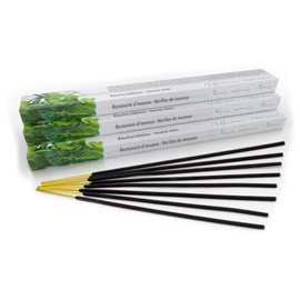 Premium Incense Sticks Peppermint: Naturally Traditional from India in Fair Production. Bulk Pack of 10 Boxes = 80 Pieces Each 45 Minutes Fresh for House Cleaning