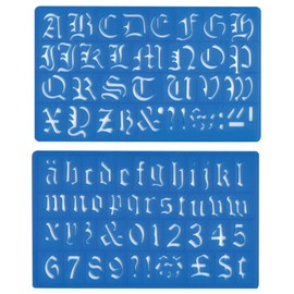 Major Brushes Artist Old English Style Alphabet 30mm Writing & Lettering Stencil
