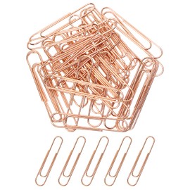 Tupalizy 40PCS Paperclips Large Smooth 2 Inch Memo Note Bookmarks Paper Clips for Holding Paper Documents Organizing Classifying Planners Books Paperwork Teachers Home Office School Supplies (Rose Gold)