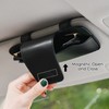 URIZZD Sunglass Holder for Car Visor, Car Sunglasses Holder Leather,