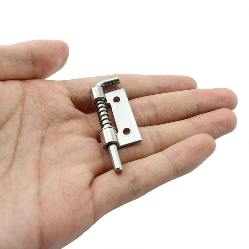 ZRM&E 4pcs 304 Stainless Steel Flat Pin Hinge Spring Latch