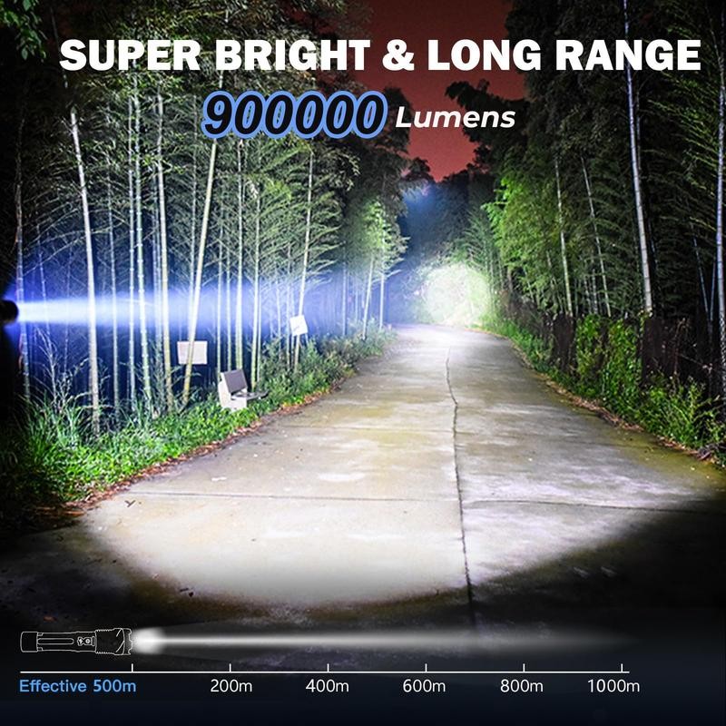 New LED Flashlights Rechargeable High Lumens Super Bright Handheld Flash