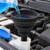 Collapsible Silicone Funnel for Car Fluid Refills – Black Foldable