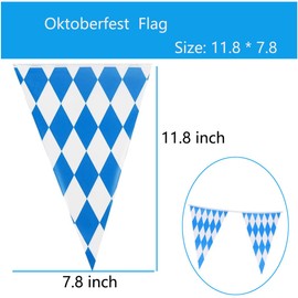 Oktoberfest Flag Banner, Oktoberfest Flags Bunting, German Beer Flag Party Decorations Accessoriesfor Bars, Parties, Backyards, Birthday,Sports Clubs