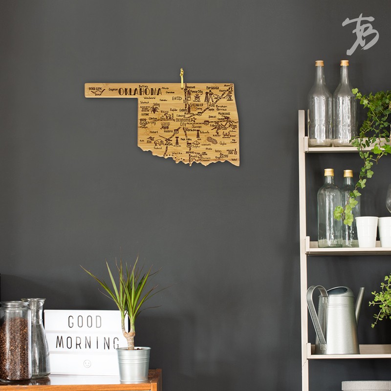 Totally Bamboo Oklahoma State Destination Bamboo Serving and Cutting Board