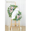 WEIERYUE Artificial Wedding Arch Flowers Kit(Pack of 2) for Wedding