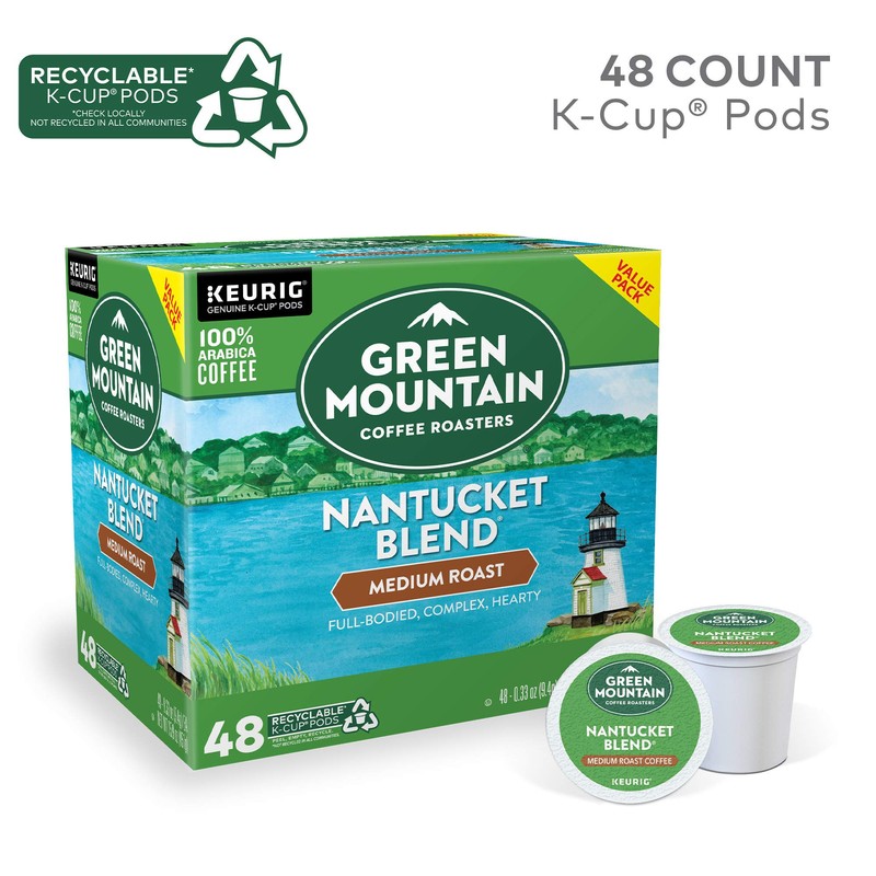 Green Mountain Coffee Roasters Nantucket Blend, Single-Serve Keurig K-Cup Pods,