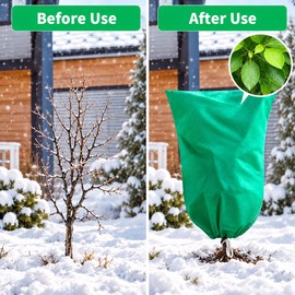Drawstring Plant Frost Protection Covers for Outdoor Trees and Shrubs – Easy-to-Use Winter Plant Cover Bags for Cold Weather