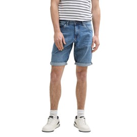 TOM TAILOR TTJOSH Men's Regular Slim Jeans Shorts, 10119 - Used Mid Stone Blue Denim, 31
