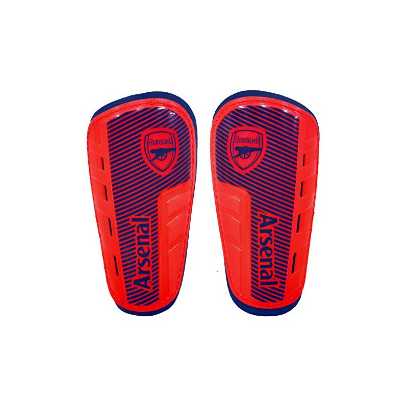 Arsenal Fc Boy's Slip In Shin Guards - Red/Navy