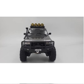 PALUMMA Front Bumper for FMS 1/18 FCX18 LC80 RC Defender Upgrade Parts RC Crawler Car（Black）