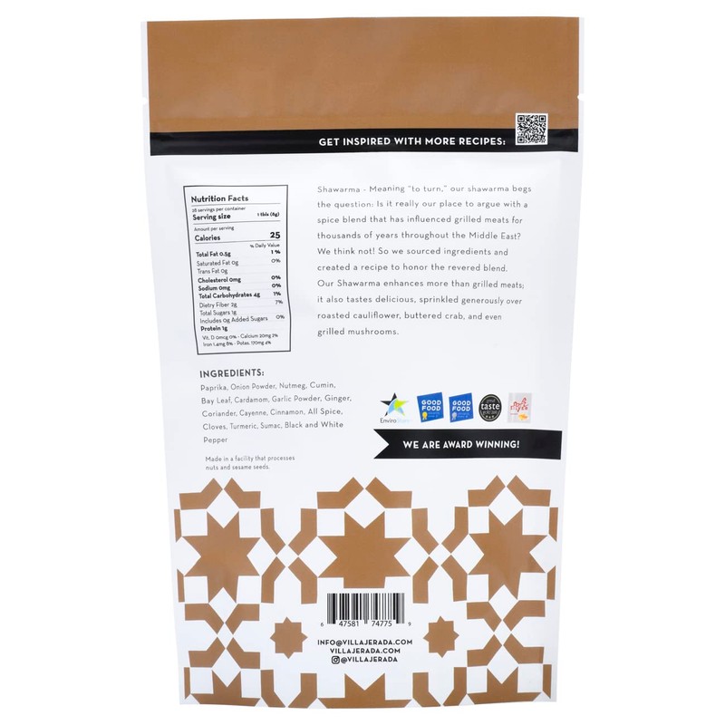 Villa Jerada, Shawarma Premium Seasoning - Aromatic Middle Eastern Spice