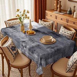 Modern Tablecloth 140 x 240 cm Black Art Painting Tablecloth Washable Rectangle Tablecloth Decoration Aesthetic Tablecloths for Autumn Winter Party Weddings Holidays Birthday