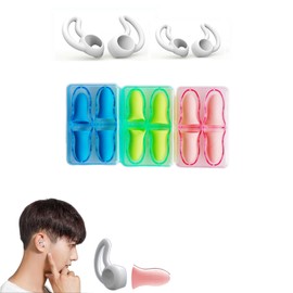 100/200/300 Pair Ultra Soft Foam Earplugs,Free for Auxiliary Silicone Earplugs,for Sleeping/Snoring/Industrial Noise/Outdoor Works,Random Color (1 Box-Random Color, 2 Pairs)