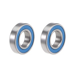 sourcing map Pack of 2 Deep Groove Ball Bearings Double Sealed 6901-2RS 12 mm x 24 mm x 6 mm Blue Cover Chrome Steel P6 (ABEC3)