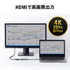 Sanwa Direct 400-HUB086GM USB Hub, Type-C Connection, HDMI 4K /