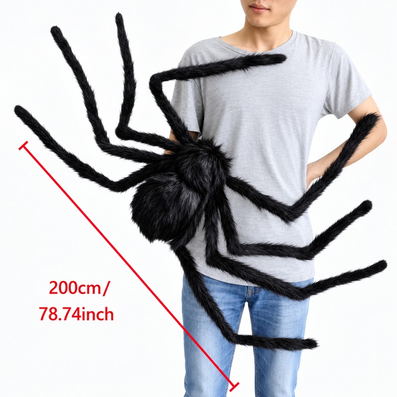 Giant Halloween Spider Decoration, Bendable Legs, Indoor Outdoor Yard Porch
