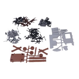 War Toy Kit Soldier Figures Toys Chariot Models Plastic Castle Fighting War Full Kit for Kids Indoor Play