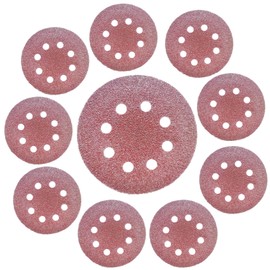 ROZZLOOM 5 Inch 8 Hole Sanding Discs - 40 Grit Hook and Loop Abrasive Sandpaper Sanding Disc Round Sand Paper for Random Orbital Sander - 10Pcs