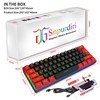 Snpurdiri 60% Wired Gaming Keyboard, Ultra-Compact RGB Backlit Small Gaming