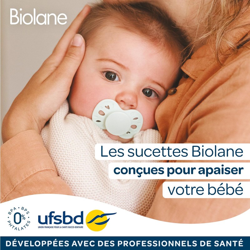 BIOLANE - Anatomically Shaped Teat - Extra Thin Pacifier -