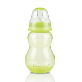 Nuby 1061-100 Biberón Antigoteo Cuello Estándar, 7 oz, Verde