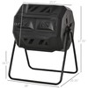 YLIEHS Efficient Dual Chamber Tumbling Compost Bin for Outdoor Use,