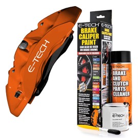 Netagon Car Brake Caliper Quick Drying High Performance Temperature Rating 220 C Paint Kit Set (Orange)