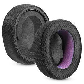 Jomwag Breathable Mesh Replacement Earpads for STEELSERIES ARCTIS NOVA PRO (Wired) Black/Purple